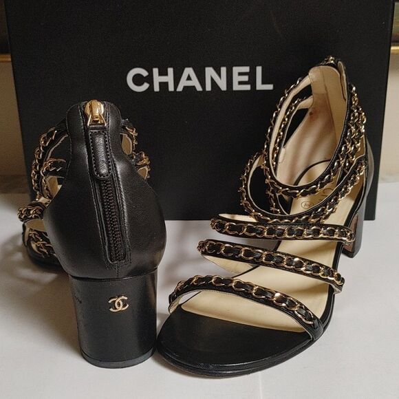 CHANEL Shoes - CHANEL Other Open Shoes Lambskin Black Size 40